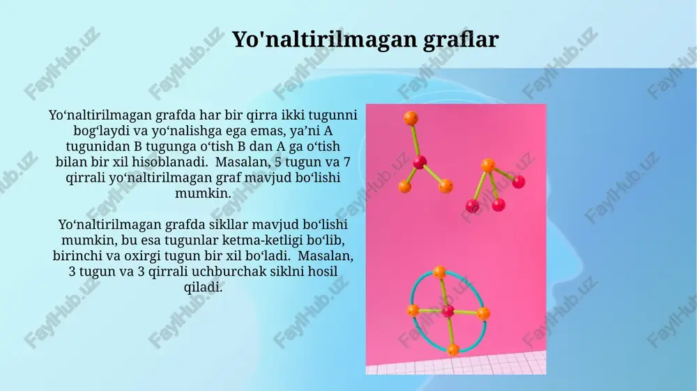 graf turlari: tugunlar, sikllar, qirralar - Page 5
