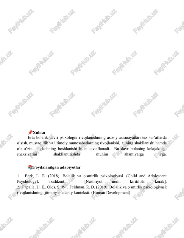 ilk bolalik vaqtida psixik rivojlanish xususyatlari - Page 5