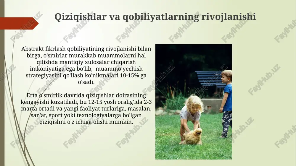 ilk osmirlik davrida psixik rivojlanish - Page 5