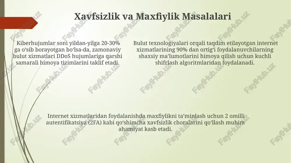internet xizmatlari va bulut texnologiyalari integratsiyasi - Page 5
