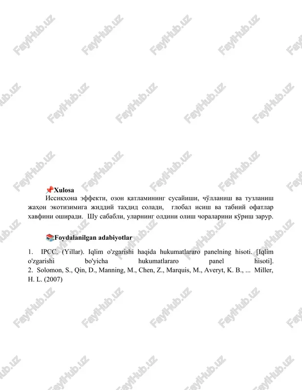 issiqxona samarasining ekologik muammolari - Page 5