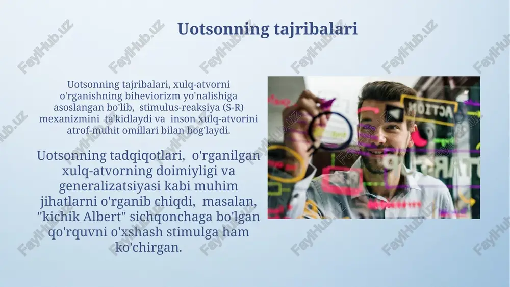 jon uotsonning bixeviorizm nazariyasi - Page 5