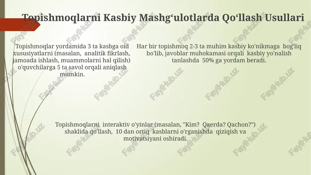 kasblarga oid topishmoqlar misollari - Page 5