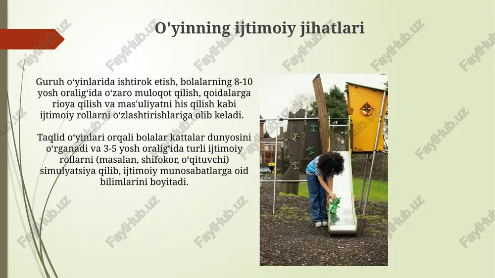 bolalar yoshidagi o'yin faoliyatiga ota-onalarning almashishi - Page 5