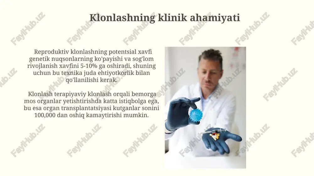 klonlar klonlashtirish kilinik ahamyati - Page 5