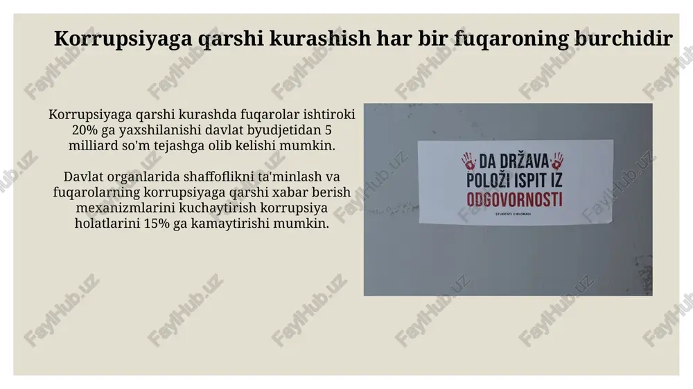 korrupsiyaga qarshi kurash, har bir fuqaroning burchi - Page 5