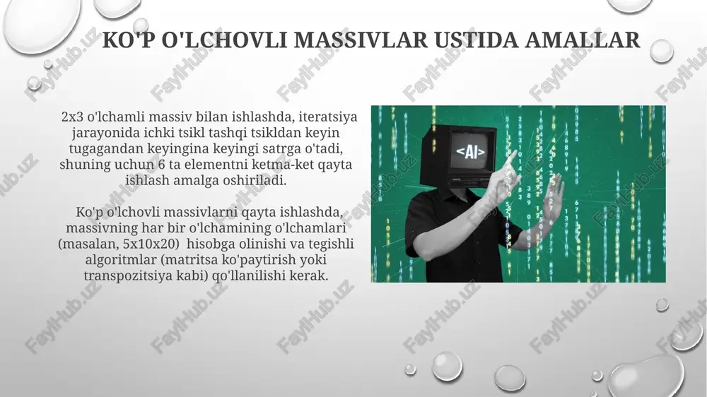 ko'p o'lchovli massivlar bilan ishlash - Page 5