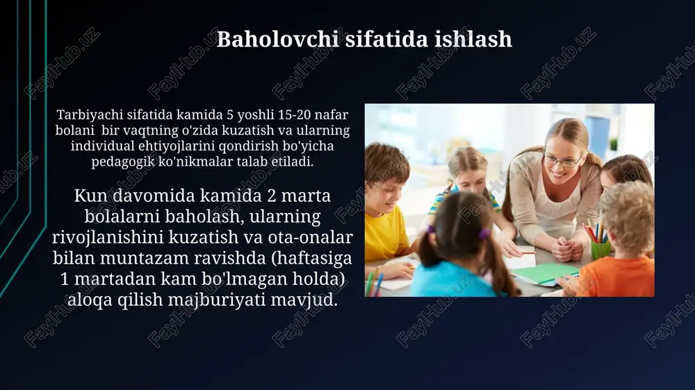 maktabgacha ta'lim tashkilotida tarbiyachining lavozim vazifalari - Page 5