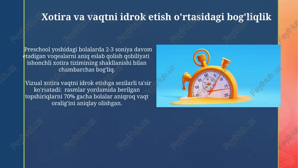 vaqtni idrok etishning rivojlanish bosqichlari - Page 5