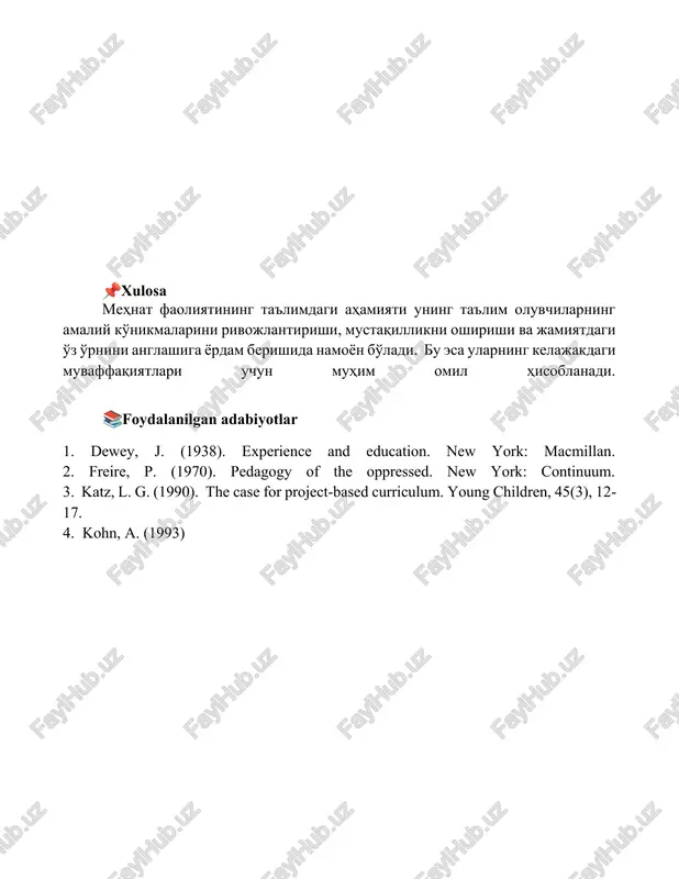 mehnat faoliyatining tarbiyaviy ahamiyat - Page 5