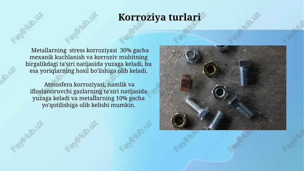 metallarning korroziyasi va unga qarshi kurashish usullari - Page 5