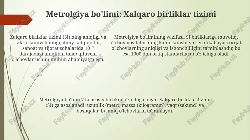 metrologiya bo‘limiga oid: xalqaro birliklar tizimi - Page 5