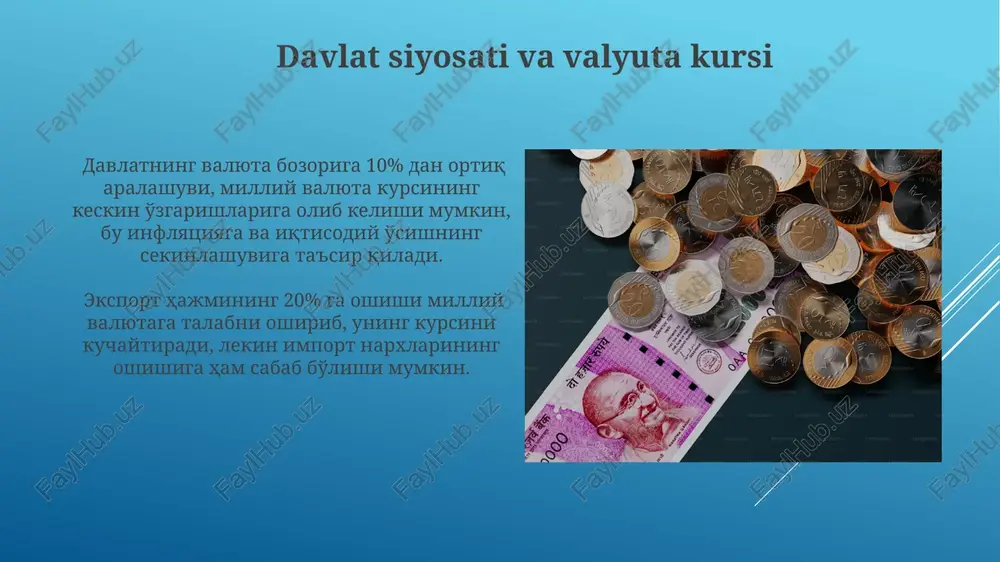 milliy valyuta kursi va unga tasir etuvchi omillar - Page 5