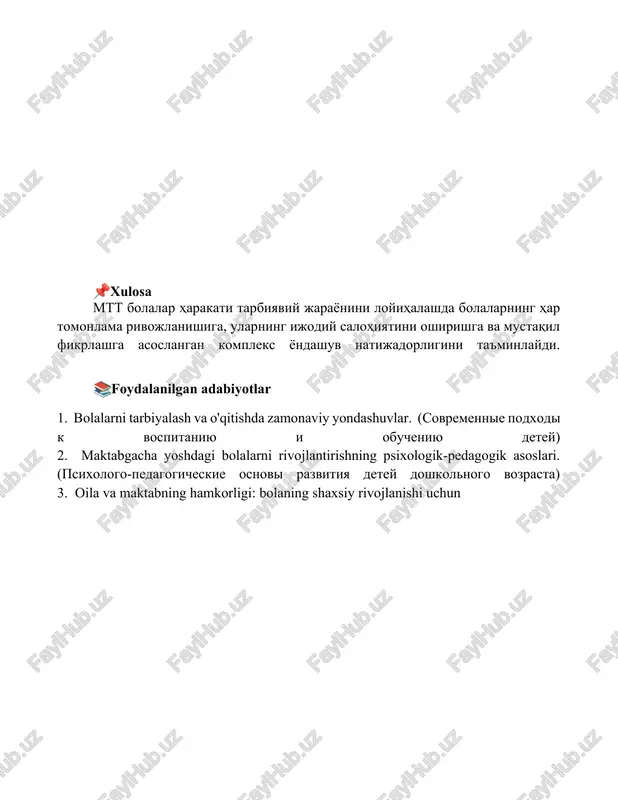 mtt da bolalar harakati ta'lim va tarbiya jarayonini loyihalash - Page 5