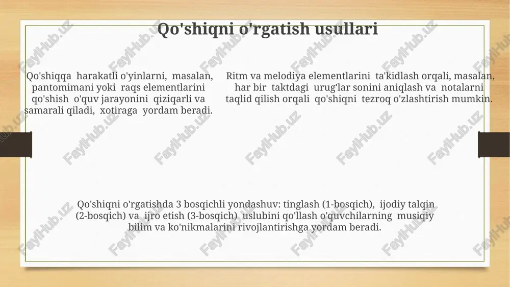 musiqa mashg‘ulotlarida qo‘shiq o‘rgatish metodikasi - Page 5