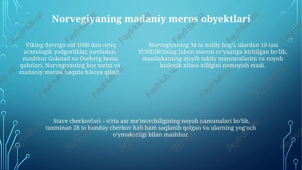 bo'lib, polariya muzeyi arktika hayvonot dunyosi va madaniyati haqida ma'lumot beradi, shu bilan birga shimoliy chiroqlarini kuzatish uchun ajoyib joy hisoblanadi, yillik o'rtacha 200,000 dan ortiq sayyoh kelib turadi. tromso arktika mintaqasida joylashgan bo'lib, polariya muzeyi arktika hayvonot dunyosi va madaniyati haqida ma'lumot beradi, shu bilan birga shimoliy chiroqlarini kuzatish uchun ajoyib joy hisoblanadi, yillik o'rtacha 200,000 dan ortiq sayyoh kelib turadi. norvegiyaga sayohat qilishning eng yaxshi vaqti norvegiyaga yozning o'rtalarida (iyun-avgust), quyosh 20 soatdan ko'proq porlaydigan va o'rtacha harorat 15-20°c bo'lgan davrda borish maqsadga muvofiqdir, chunki bu vaqtda trekking va boshqa ochiq havoda o'tkaziladigan tadbirlar uchun eng qulay sharoitlar mavjud. aprel-may oylarida, qor erigan vaqti, mamlakatning ko'plab hududlarida ajoyib landshaftlarni kuzatish imkoniyati mavjud, ammo ob-havo o'zgaruvchan bo'lishi mumkinligi hisobga olinishi kerak, 10°c dan yuqori harorat va yomg'ir yog'ishi mumkin. shimoliy chiroqlarni ko'rishni istasangiz, sentyabr va mart oylari orasida, ya'ni qutb kunlari va tunlari davrida norvegiyaga tashrif buyurishingiz kerak, bu …