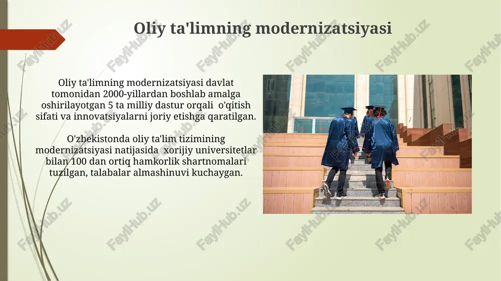 oliy ta'lim tizimi va undan keyingi ta'limning shakllanishi - Page 5
