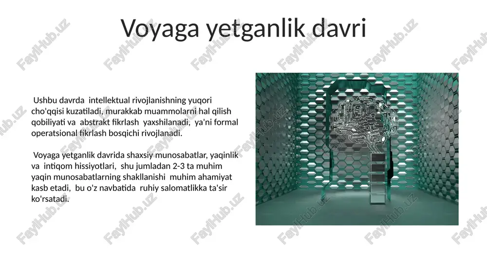ontogenezda psixikaning rivojlanishini davrlashtirish - Page 5