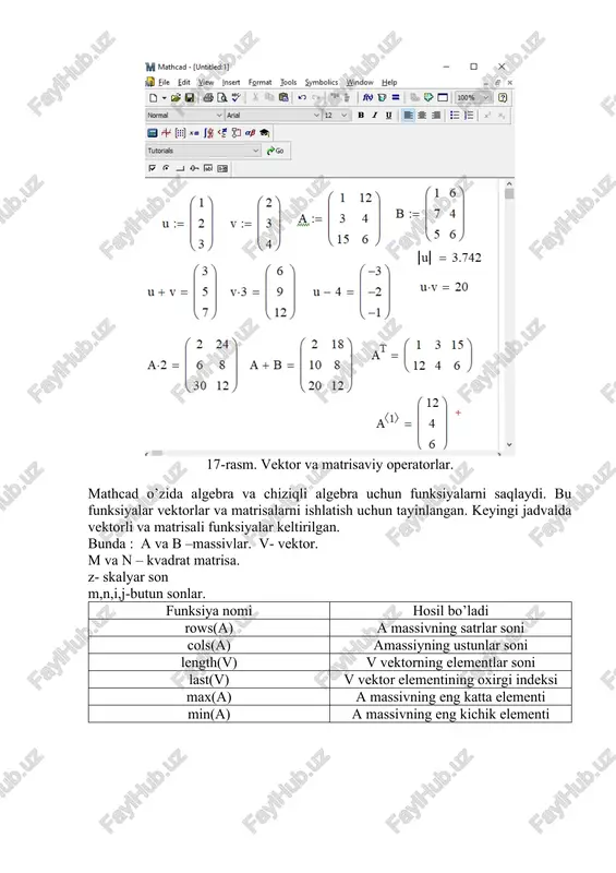 ma’ruza 4. mathcadda algebra masalalarini yechish - Page 5