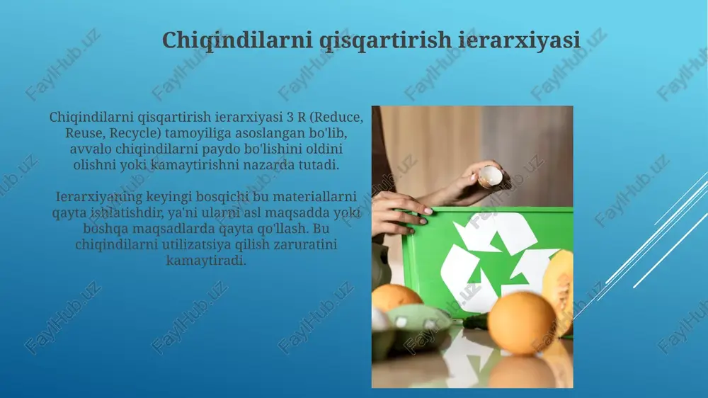 chiqindilarni kamaytirish usullari - Page 5