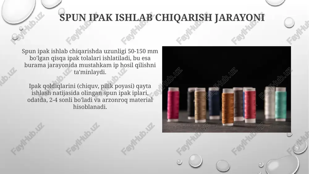 yigirilgan ipak iplarining assortimenti - Page 5