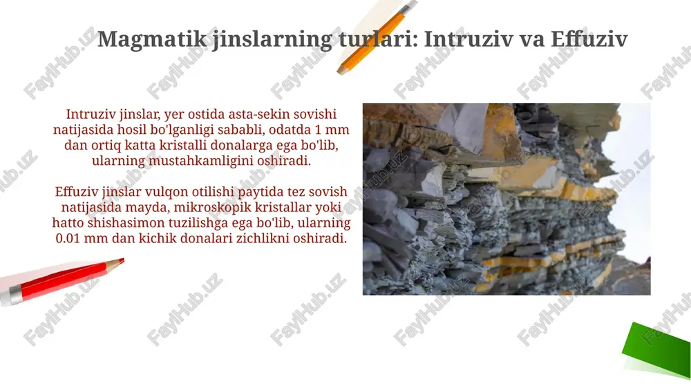 magmatik tog' jinslari va ularning qurilish xossalari - Page 5