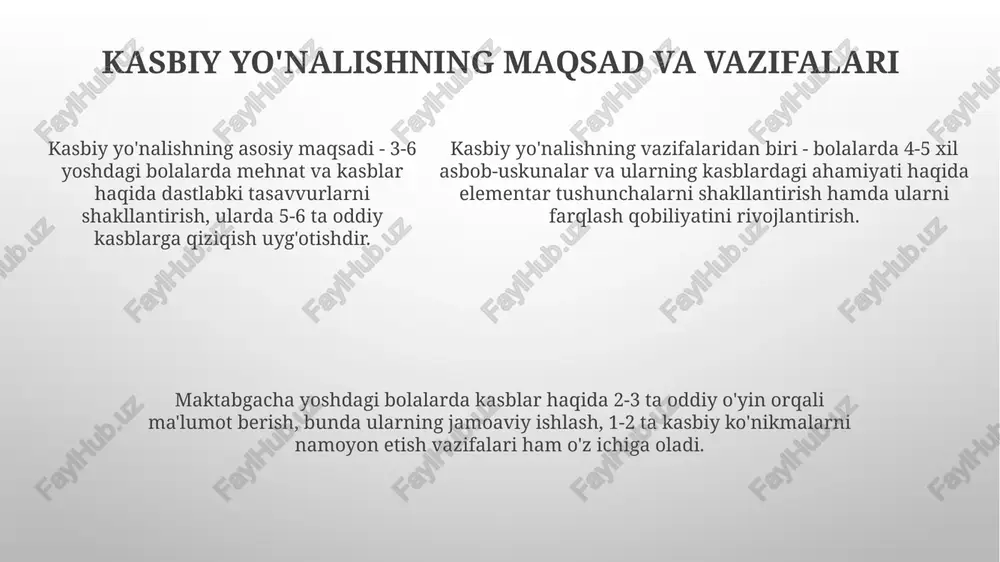 maktabgacha ta’lim muasasalarida kasb - hunarga yo‘naltirish ishini tashkil etish tizimi - Page 5
