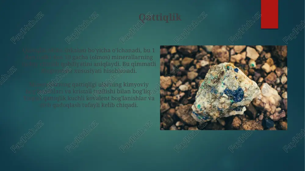 minerallar va ularning asosiy xususiyatlari.togʻ jinslari haqida umumiy ma’lumot - Page 5