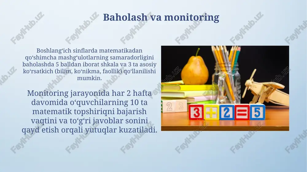 boshlangʻich sinflarda matematikadan sinfdan tashqari ishlarning mazmuni - Page 5