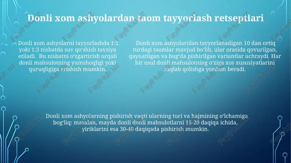 donli xom ashyolarni pishirish usullari - Page 5