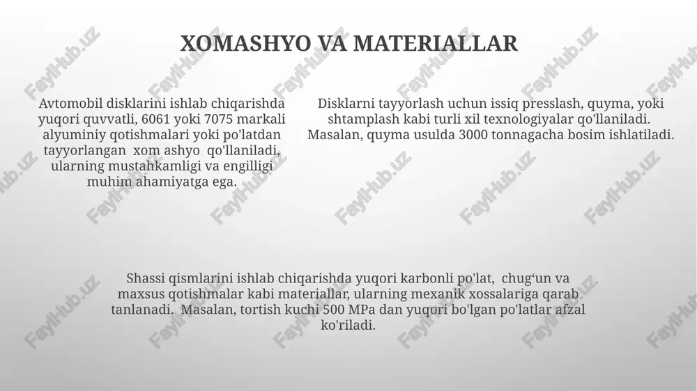avtomobil diskalarini va shassi qisimlarini ishlab chiqarish jarayoni - Page 5
