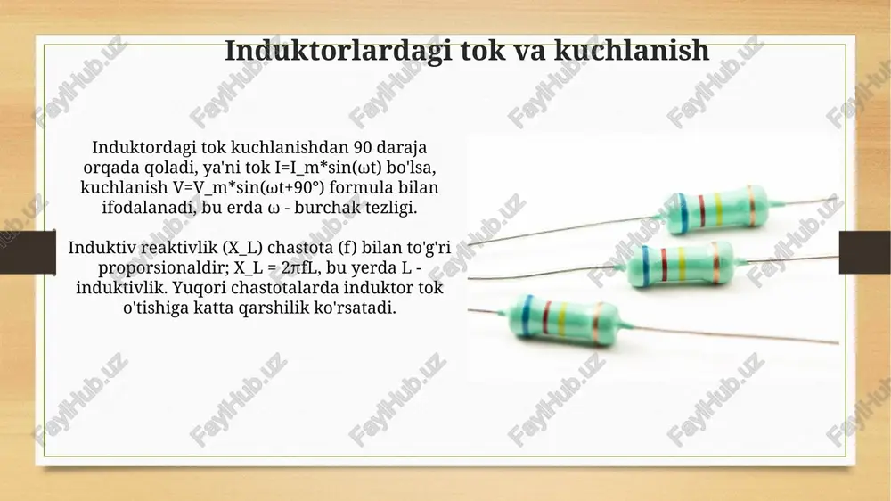 kondensator va induktorda toklar. vektor diagrammalari - Page 5