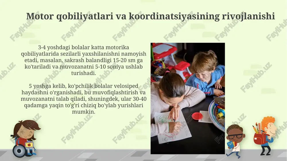 maktabgacha yoshdagi bolalar rivojlanishi va ta'lim tarbiyasining o'ziga xosligi - Page 5