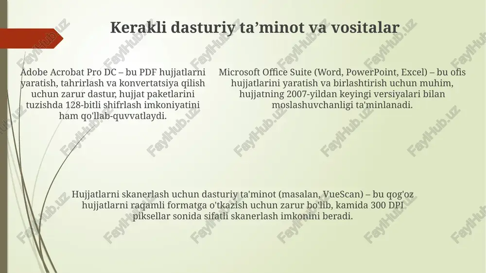 hujjatlar kompleksini yaratish usullari - Page 5