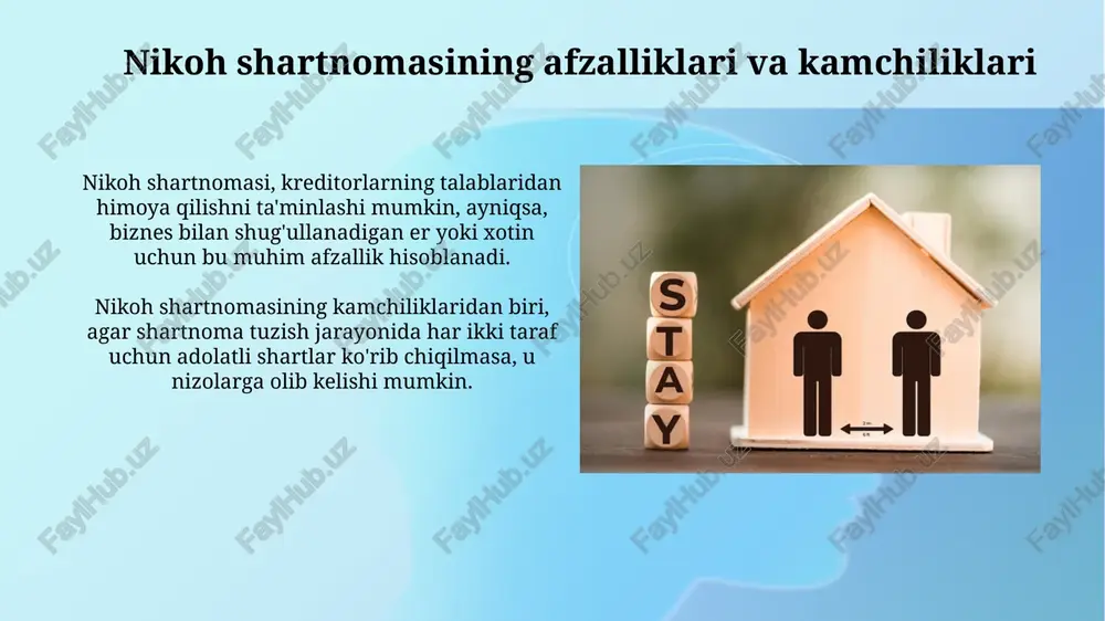 er va xotin mol mulkining shartnomaviy tartibi - Page 5