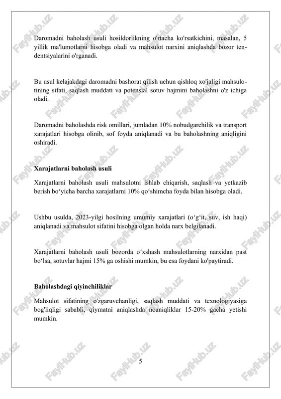 nma. (muallif nomi), (nashriyot), (yil). 3. qishloq xo'jaligi aktivlarini baholash: global istiqbollar. (muallif nomi), (nashriyot), (yil). 4 2