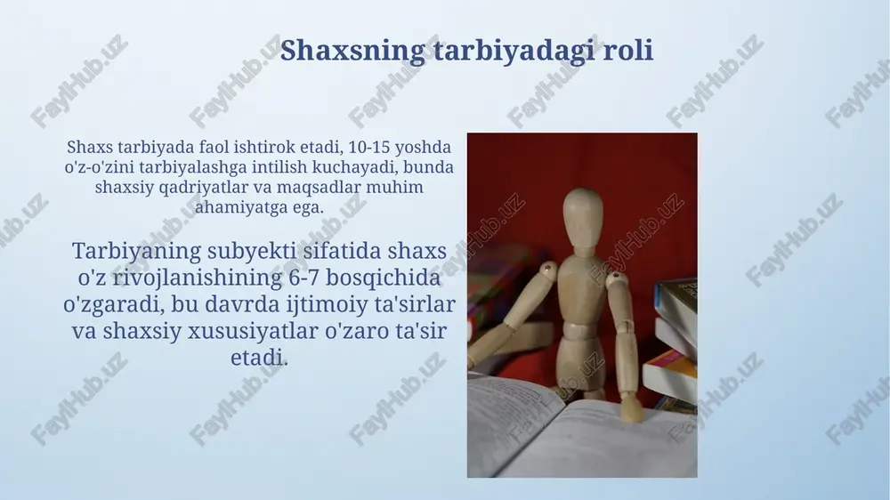 shaxs tarbiyasining obyekti va subyekti sifatida - Page 5