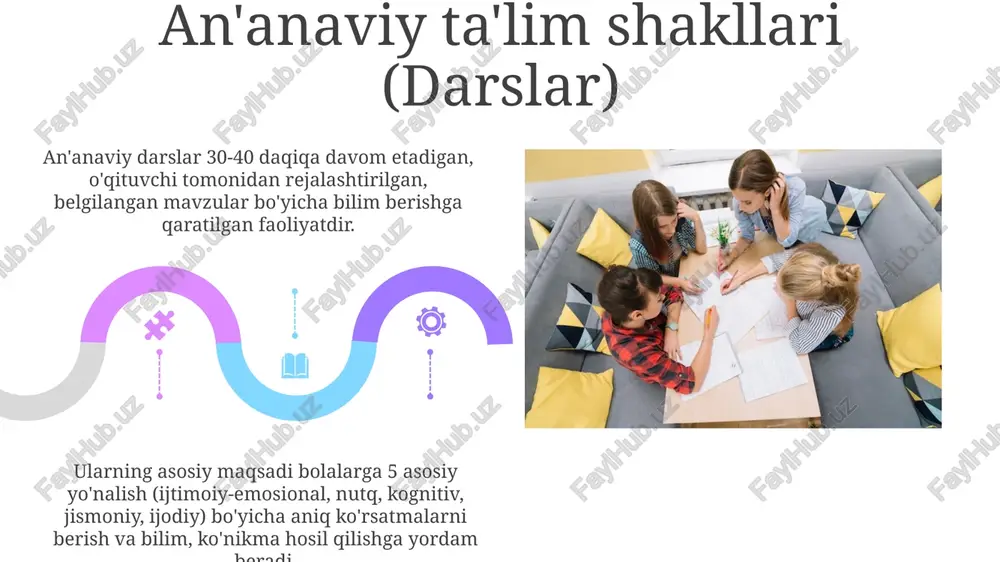 maktabgacha ta'lim tashkilotlarida ilk yoshdagi bolalar talimini tashkil etish shakllari - Page 5