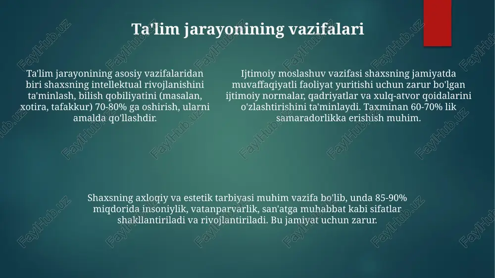 taʼlim jarayoning mohiyati,qonuniyatlari va prinsplari - Page 5
