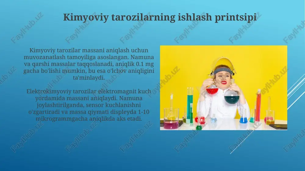 tarozi va boshqa kimyoviy qurilmalar ishlatilishi - Page 5
