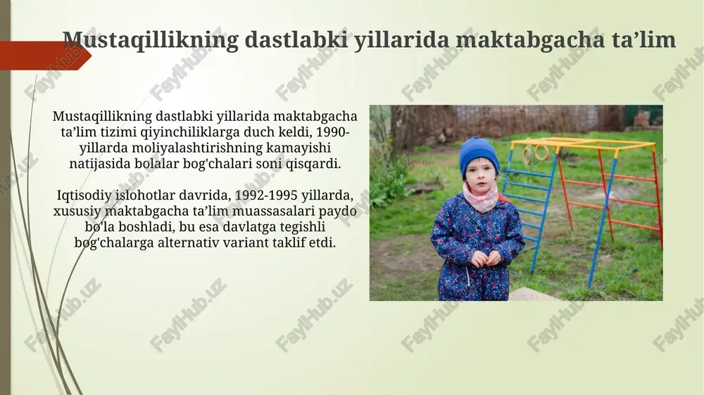 oʻzbekiston mustaqillikka erishgandan keyingi maktabgacha taʼlim - Page 5