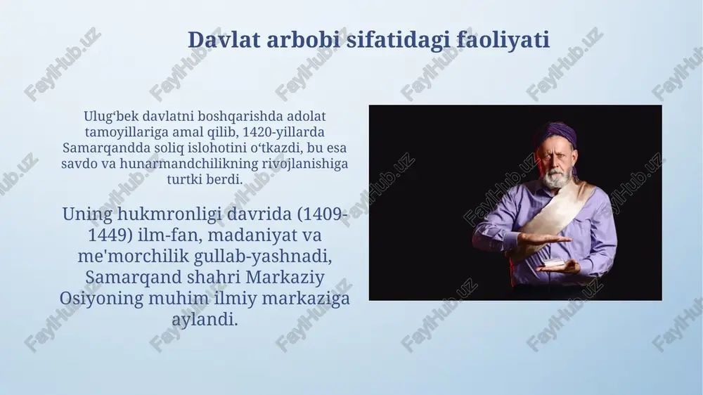 mirzo ulug‘bek - davlat arbobi va buyuk olim - Page 5