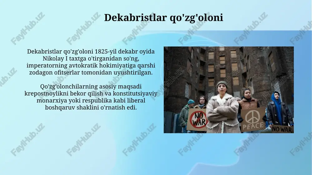 tsar rossiyasi davridagi mashhur harakatlar - Page 5