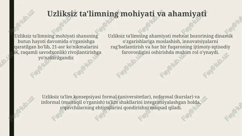 ularning sifatini baholash mexanizmlarini ishlab chiqish muhim. e'tiboringiz uchun rahmat