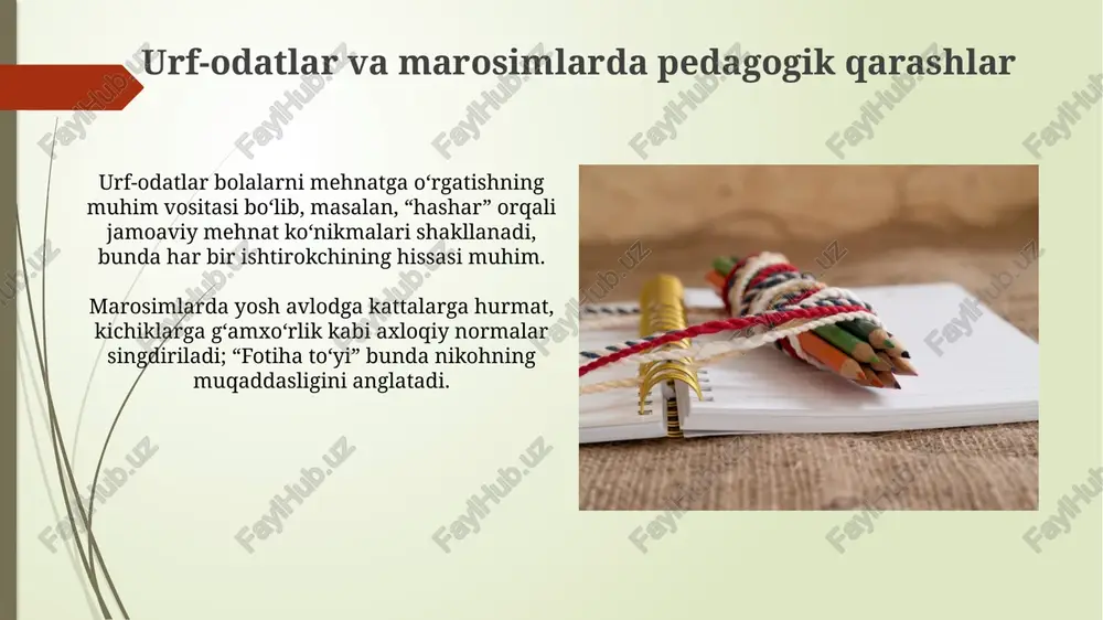 xalq pedagogikasi manbalarida tarbiyaviy mazmun va g'oyalar - Page 5