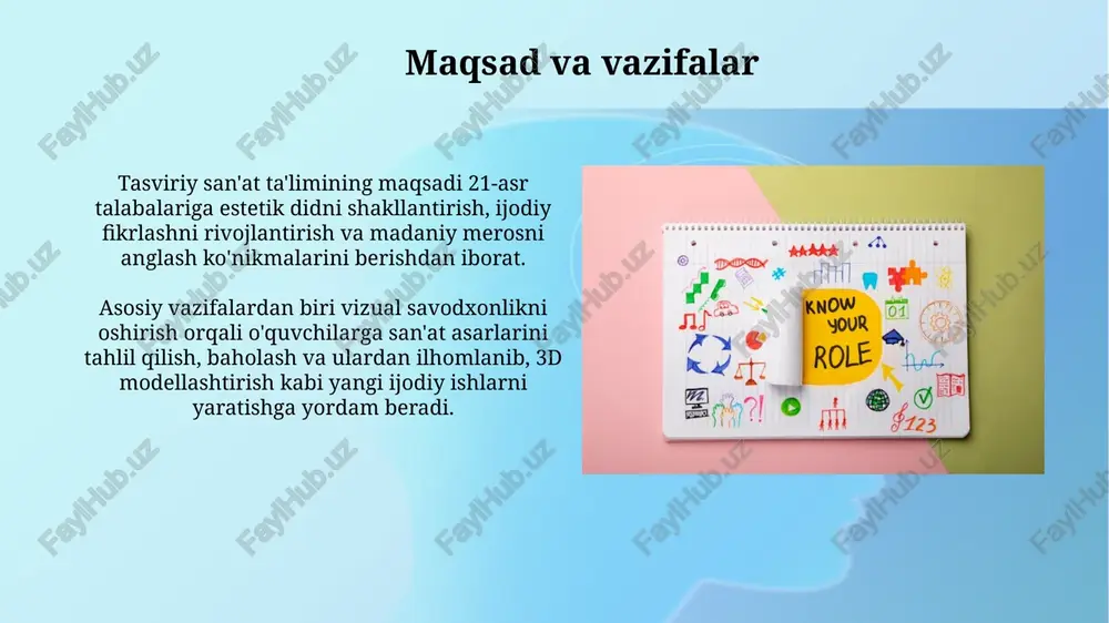 tasviriy san'at o'qitishining maqsadi - Page 5