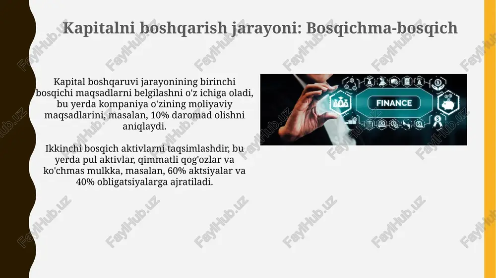 kapitalni va moliyaviy ta'minot jarayonini boshqarish - Page 5