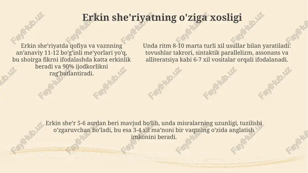 slatish), asosiy qismi (2-3 asosiy dalilni jamlash) va yakuniy qismi (muallifning yakuniy fikri, 10-12 soʻz). e'tiboringiz uchun rahmat