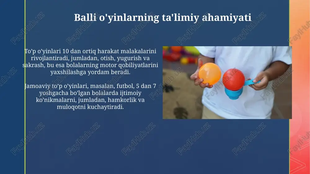 pedagogning bola oʻyin faoliyatidagi roli - Page 5