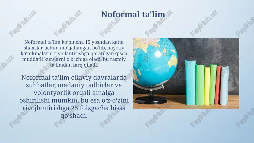 ta’lim turlari va ta’limni tashkil etish shakllari - Page 5